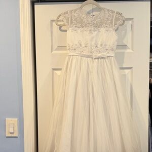 Elegant White Lace Kids Dress